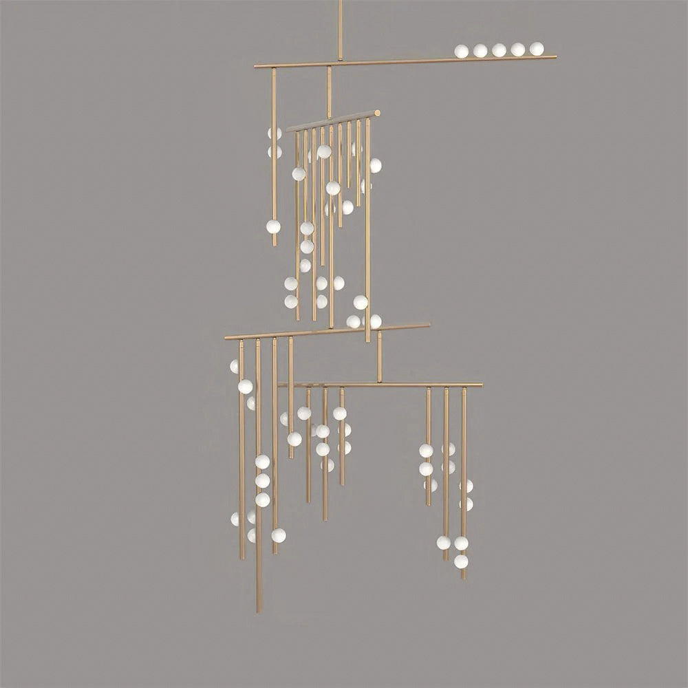 Brass Drop System Chandelier - view 39