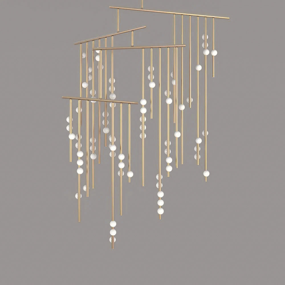 Brass Drop System Chandelier - view 38