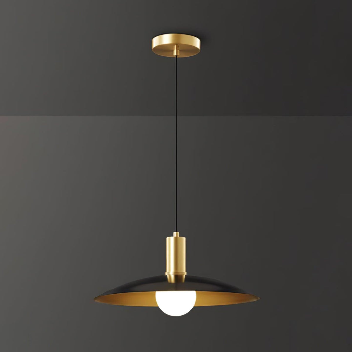 Brass Flared Pendant Lamp - view 14