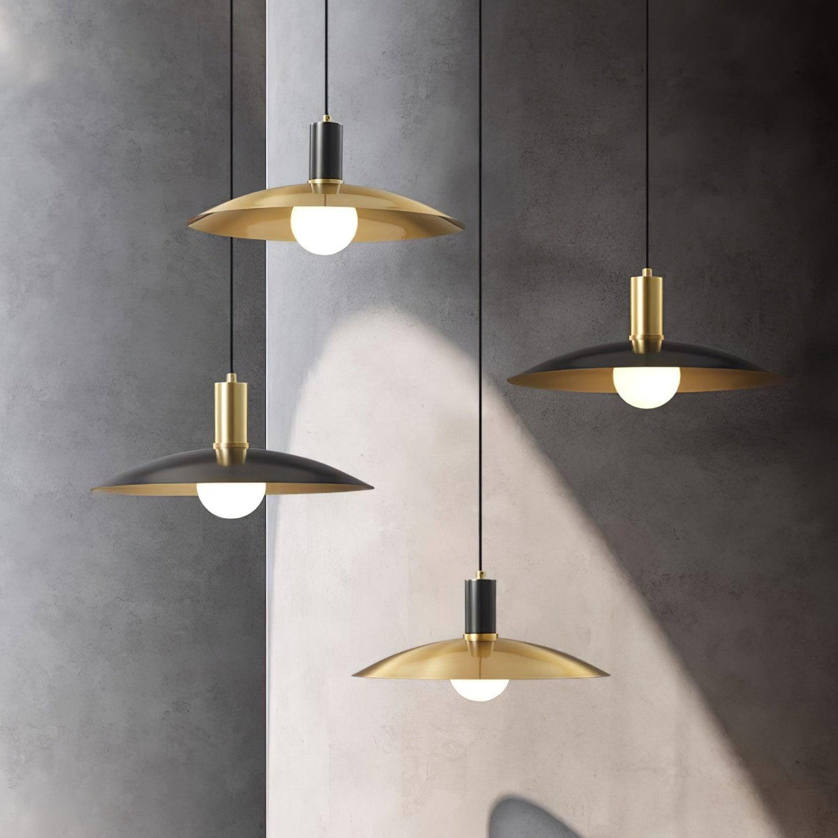 Brass Flared Pendant Lamp - view 2