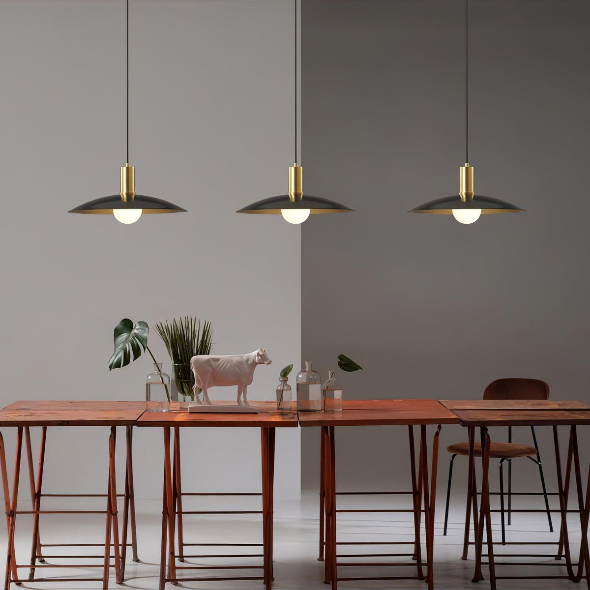 Brass Flared Pendant Lamp - view 7