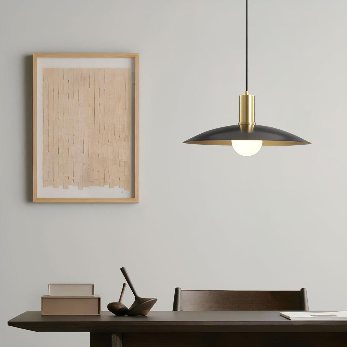 Brass Flared Pendant Lamp - view 8