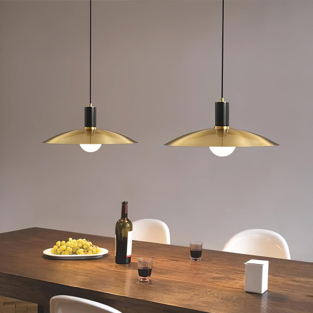 Brass Flared Pendant Lamp - view 3
