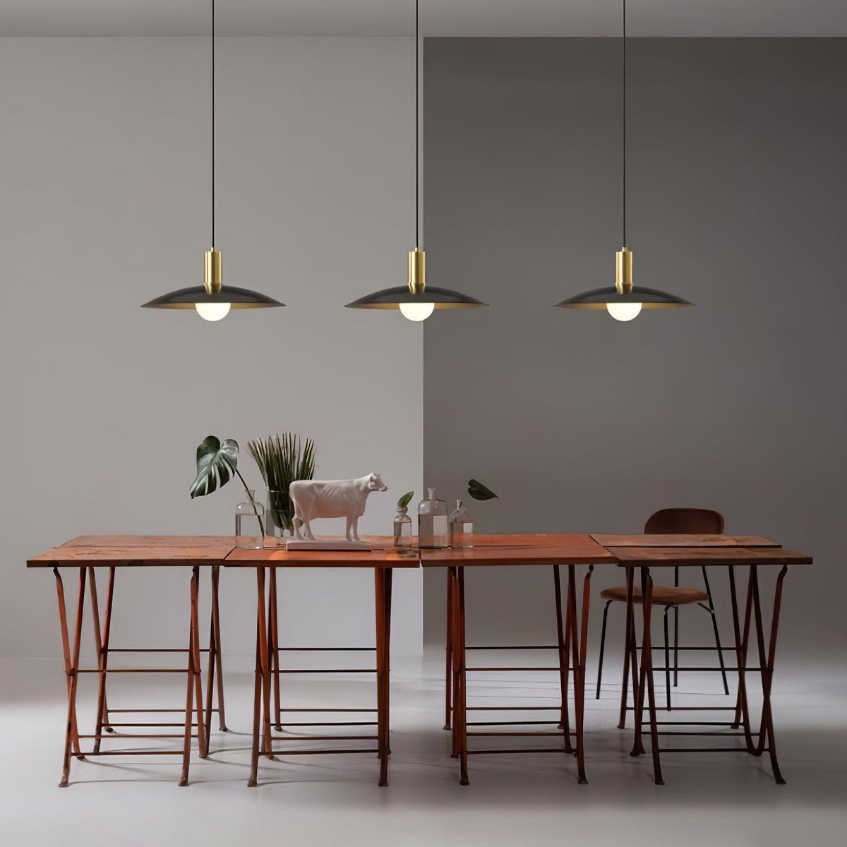 Brass Flared Pendant Lamp - view 5