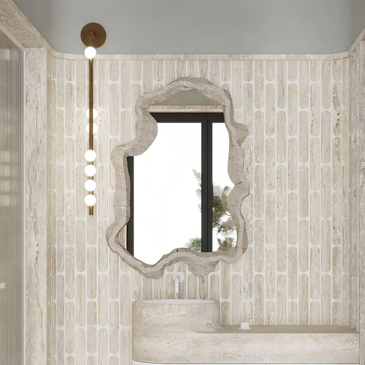 Brass Glass Tube Plug-in Wall Lamp - view 96