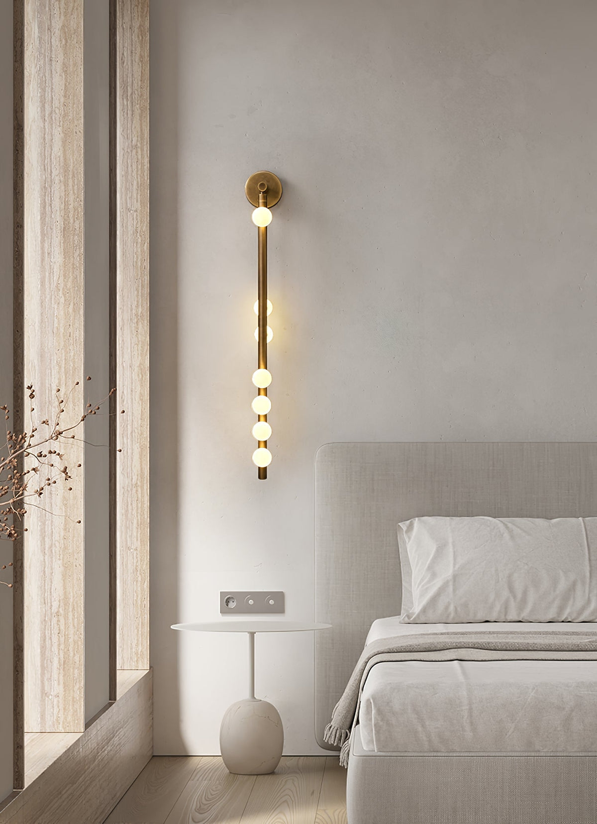 Brass Glass Tube Plug-in Wall Lamp - view 94