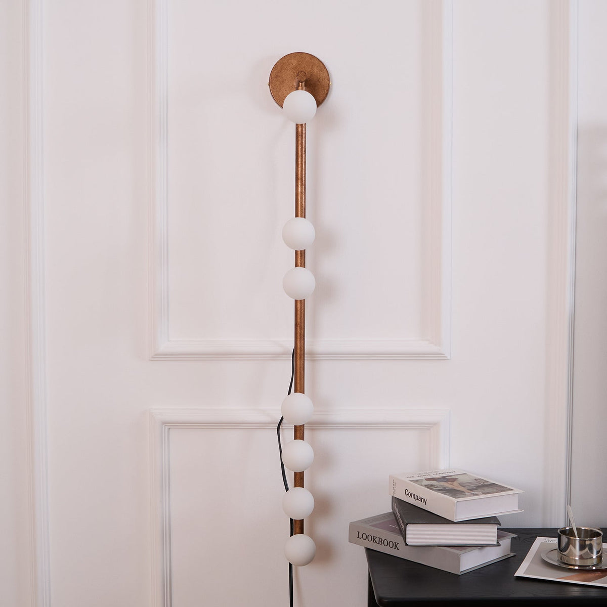 Brass Glass Tube Plug-in Wall Lamp - view 107