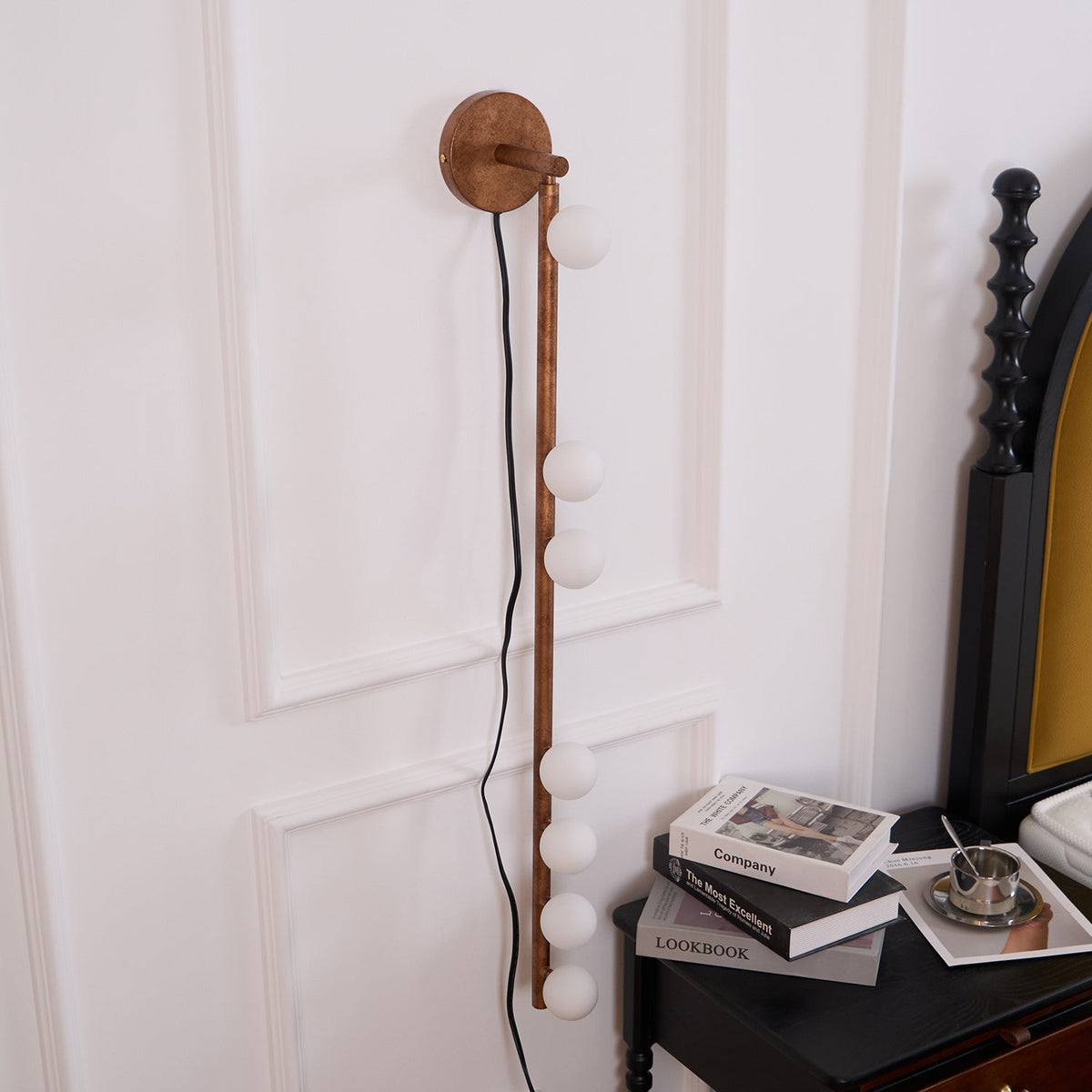 Brass Glass Tube Plug-in Wall Lamp - view 108