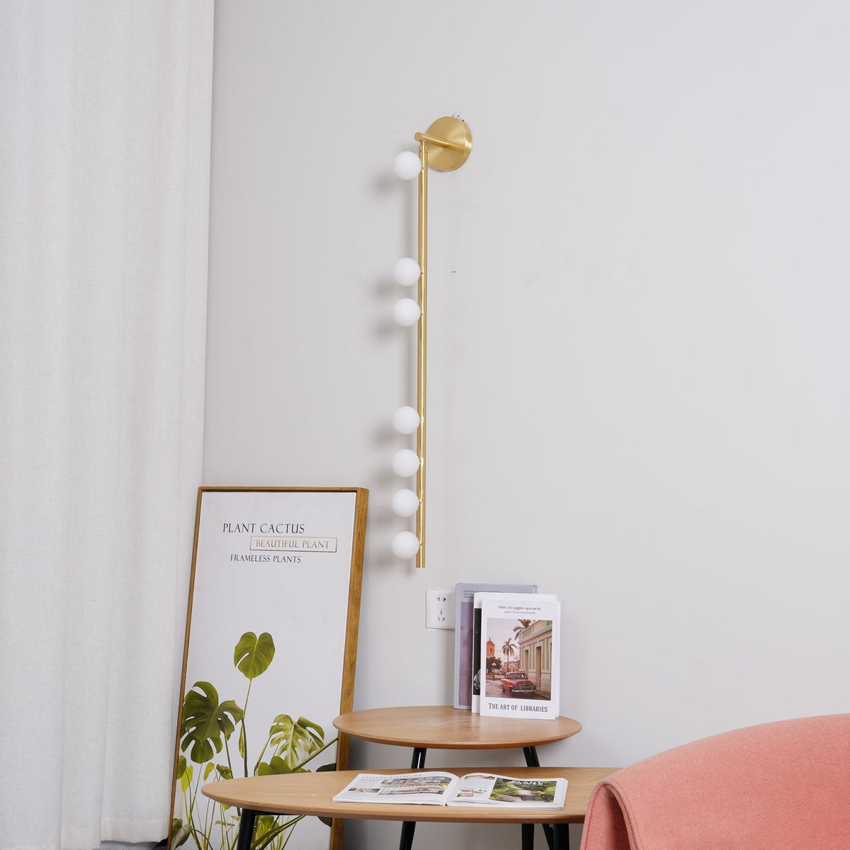 Brass Glass Tube Plug-in Wall Lamp - view 59