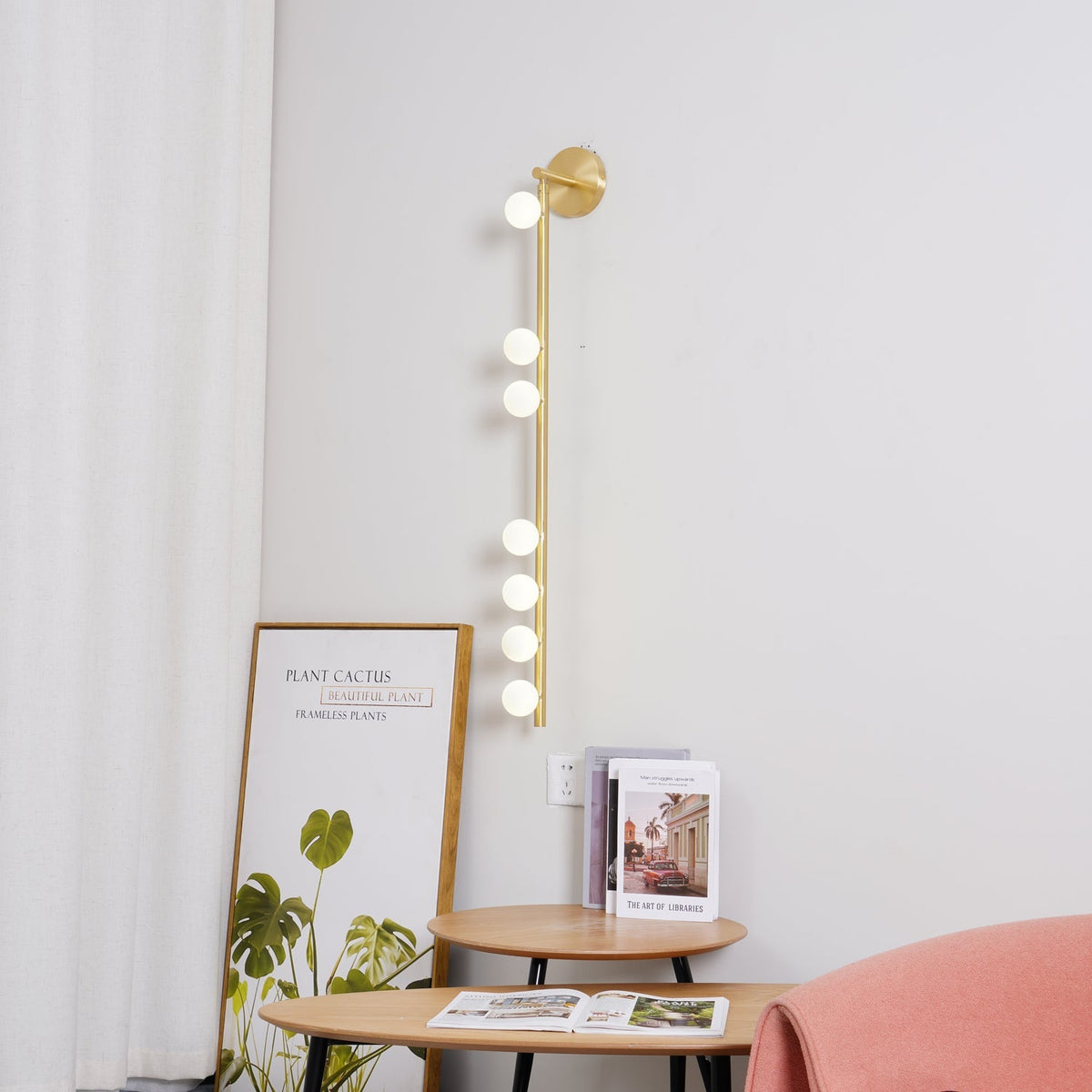Brass Glass Tube Plug-in Wall Lamp - view 27