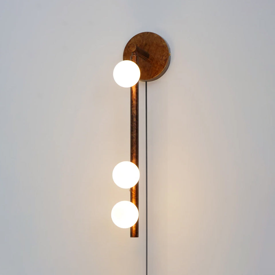 Brass Glass Tube Plug-in Wall Lamp - view 91
