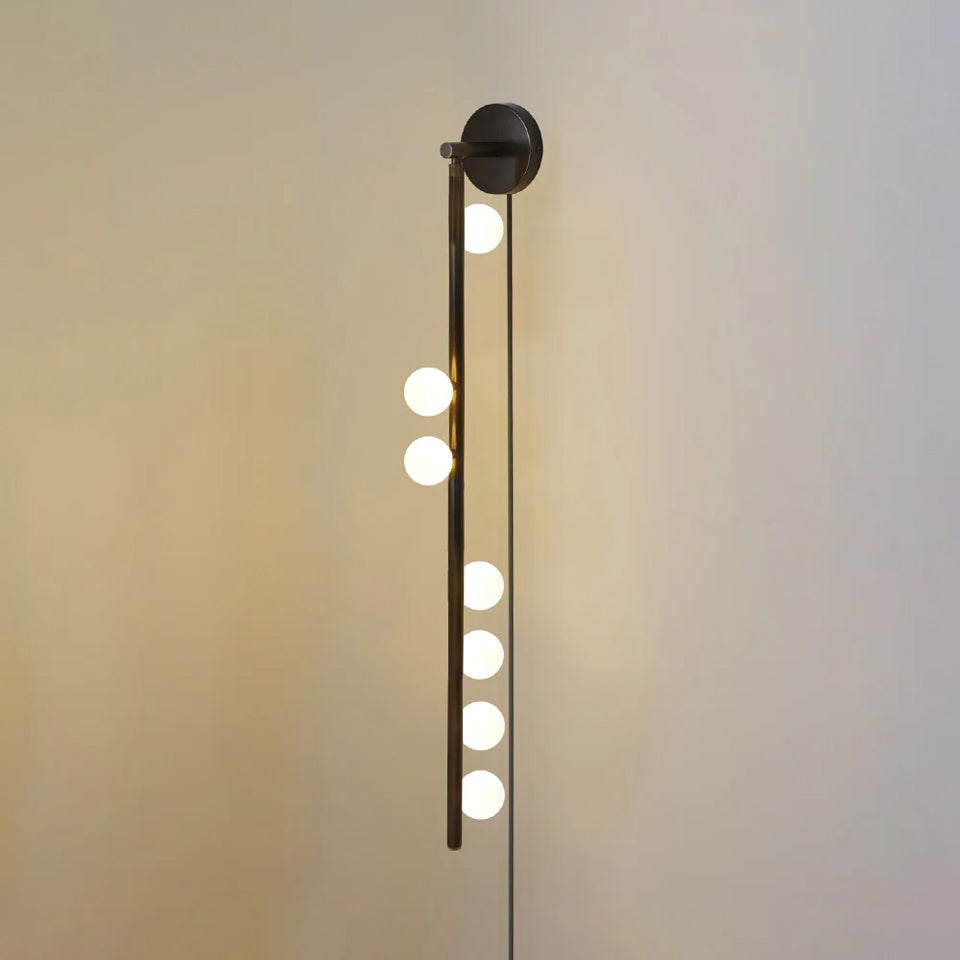 Brass Glass Tube Plug-in Wall Lamp - view 92