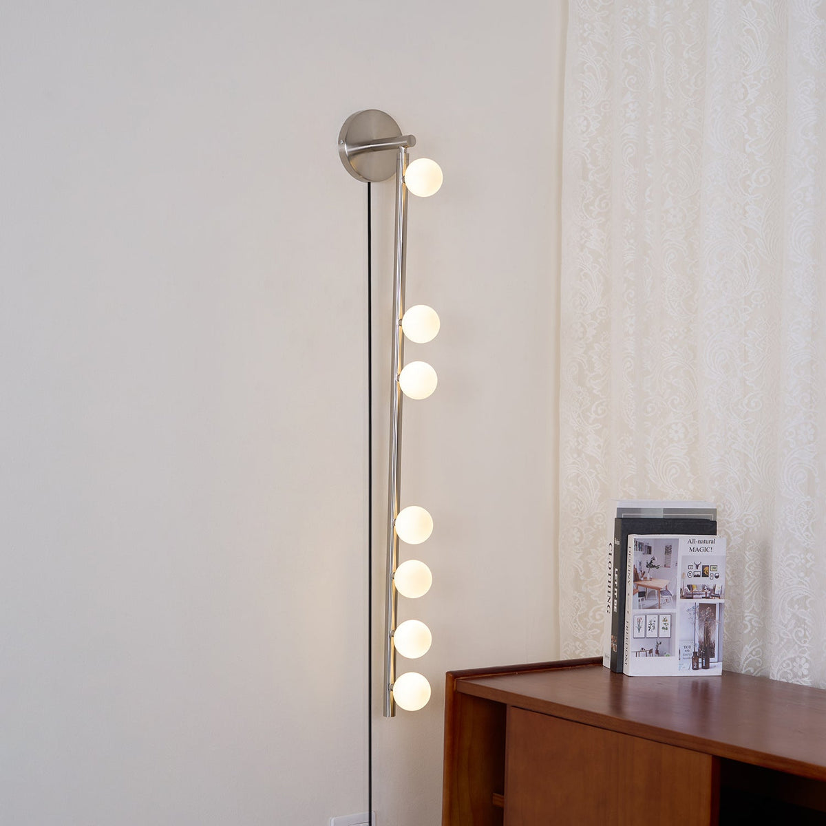 Brass Glass Tube Plug-in Wall Lamp - view 6