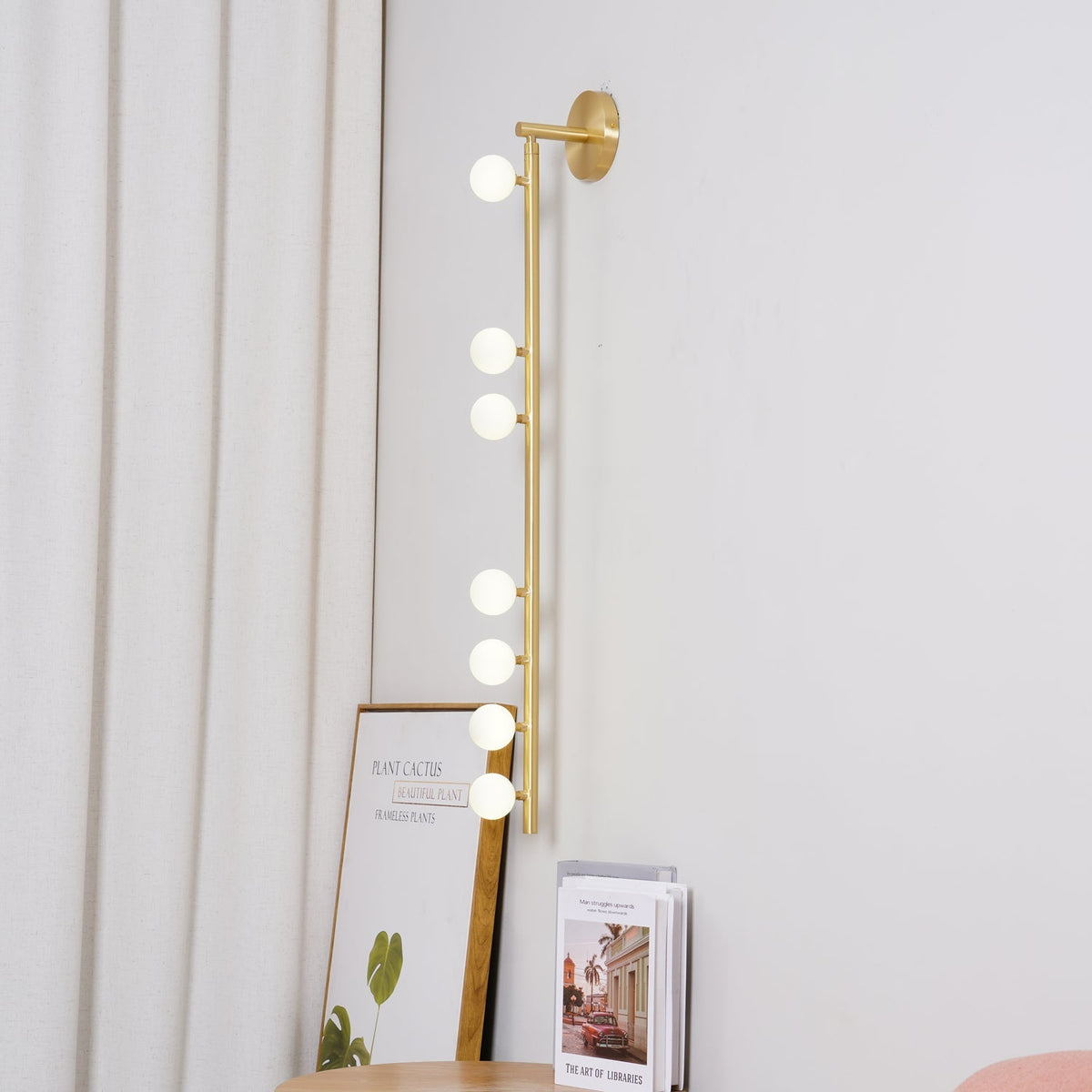 Brass Glass Tube Plug-in Wall Lamp - view 14