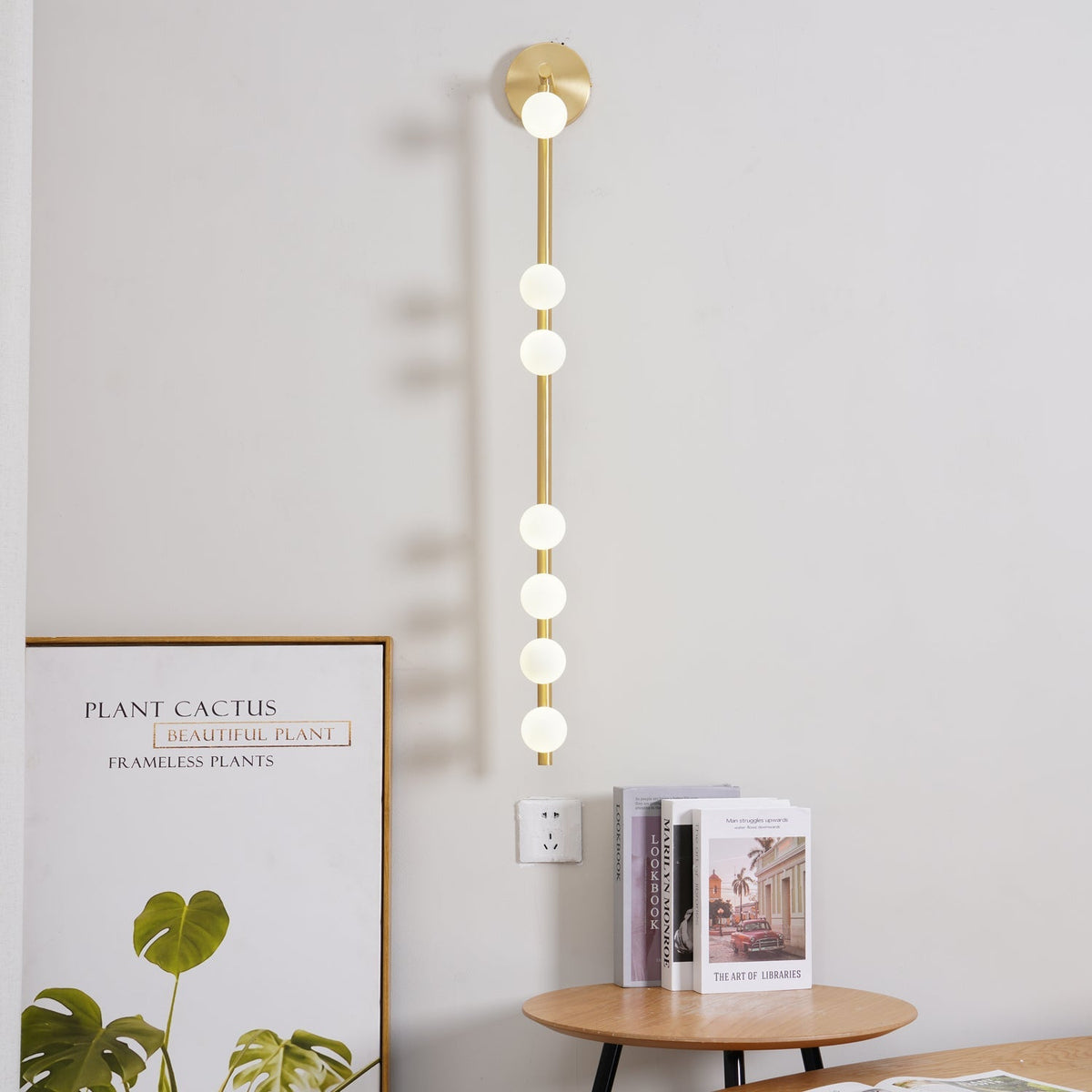 Brass Glass Tube Plug-in Wall Lamp - view 20
