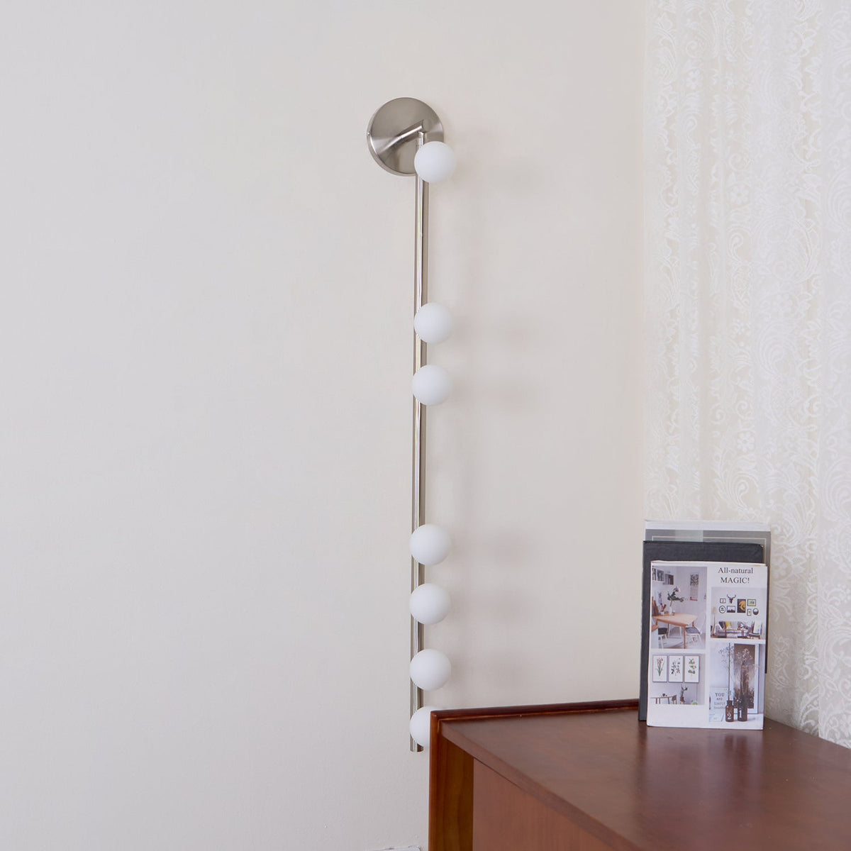 Brass Glass Tube Plug-in Wall Lamp - view 86