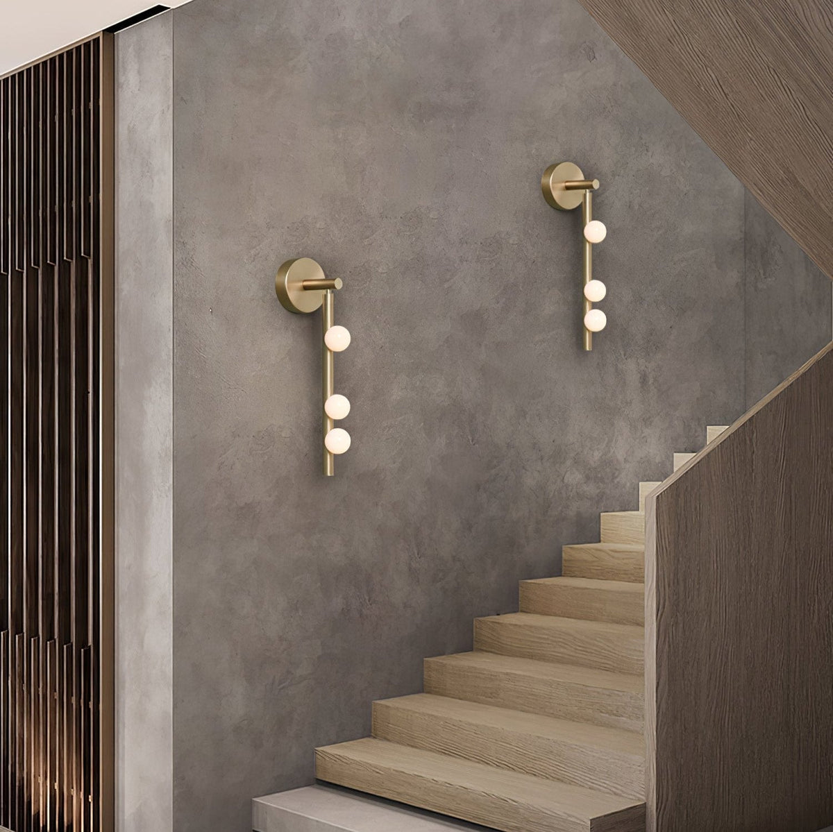 Brass Glass Tube Plug-in Wall Lamp - view 100
