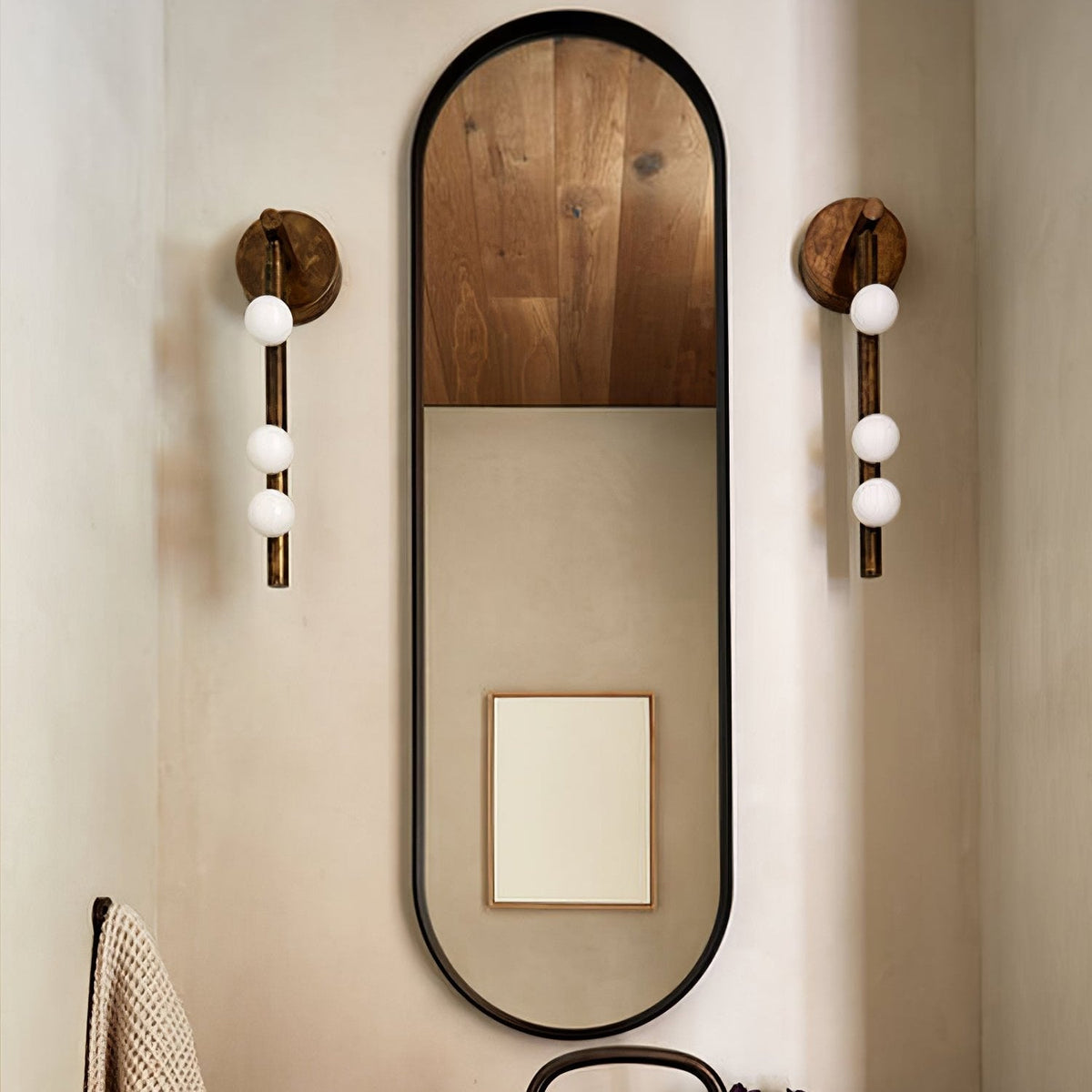 Brass Glass Tube Plug-in Wall Lamp - view 103