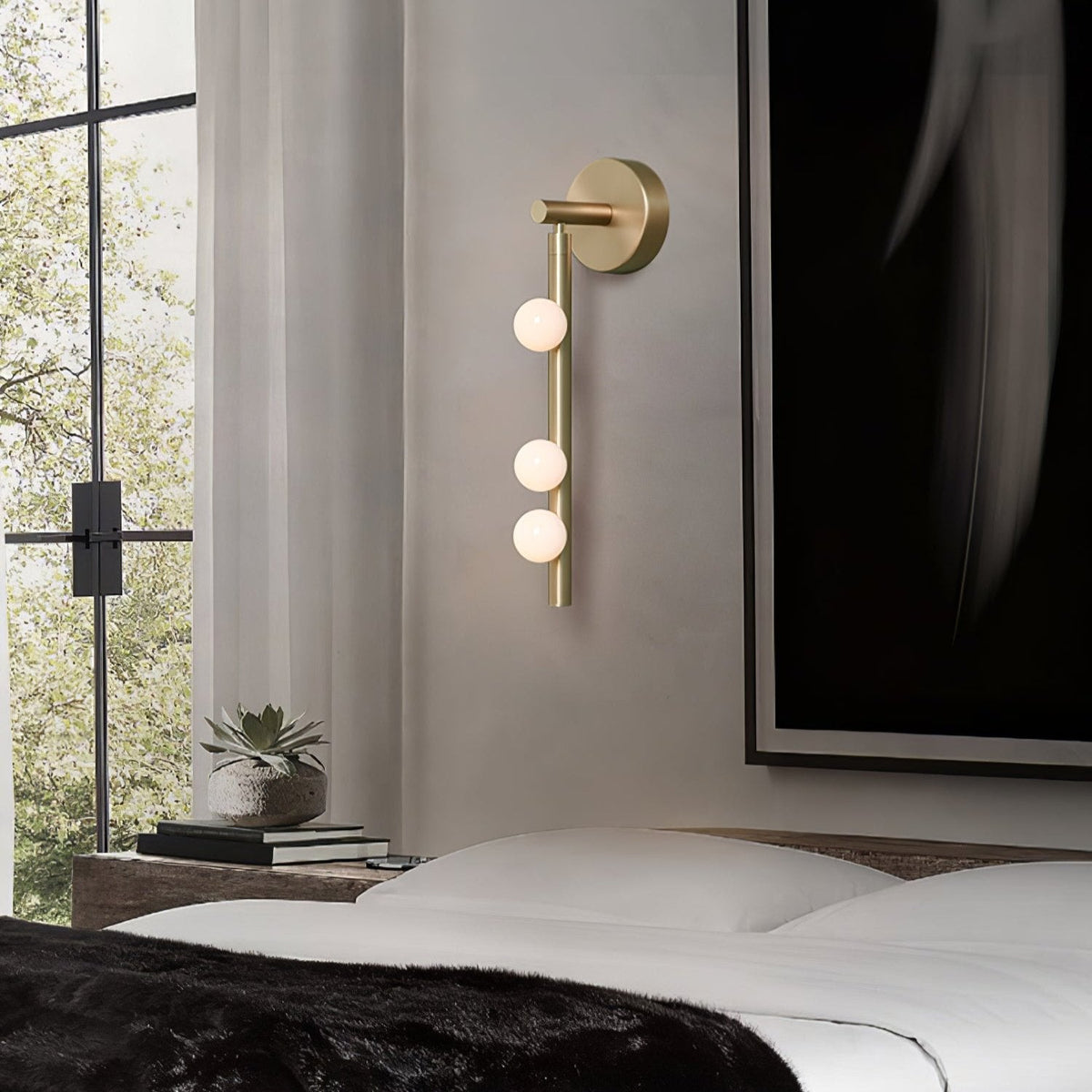Brass Glass Tube Plug-in Wall Lamp - view 104