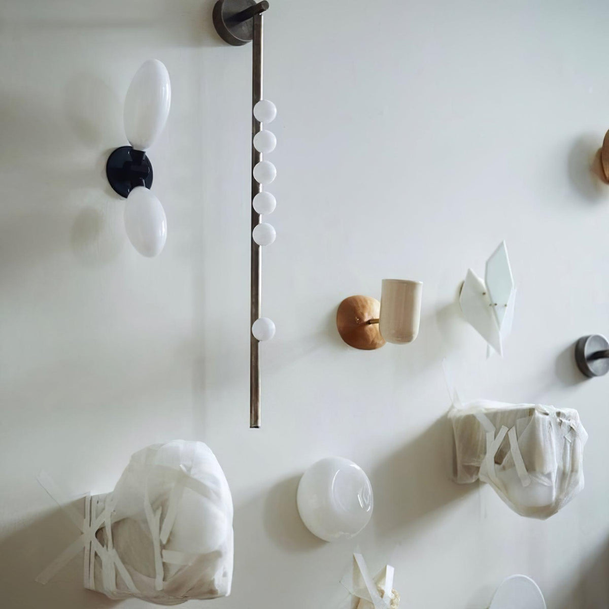 Brass Glass Tube Plug-in Wall Lamp - view 36