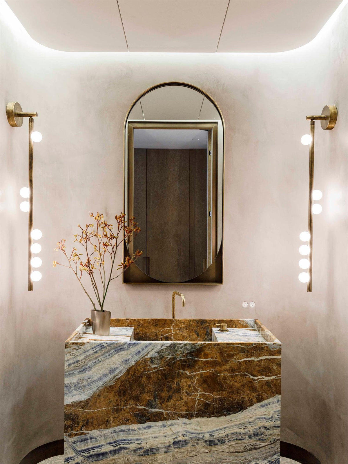 Brass Glass Tube Plug-in Wall Lamp - view 17