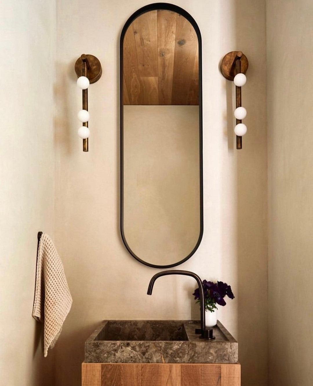 Brass Glass Tube Plug-in Wall Lamp - view 19