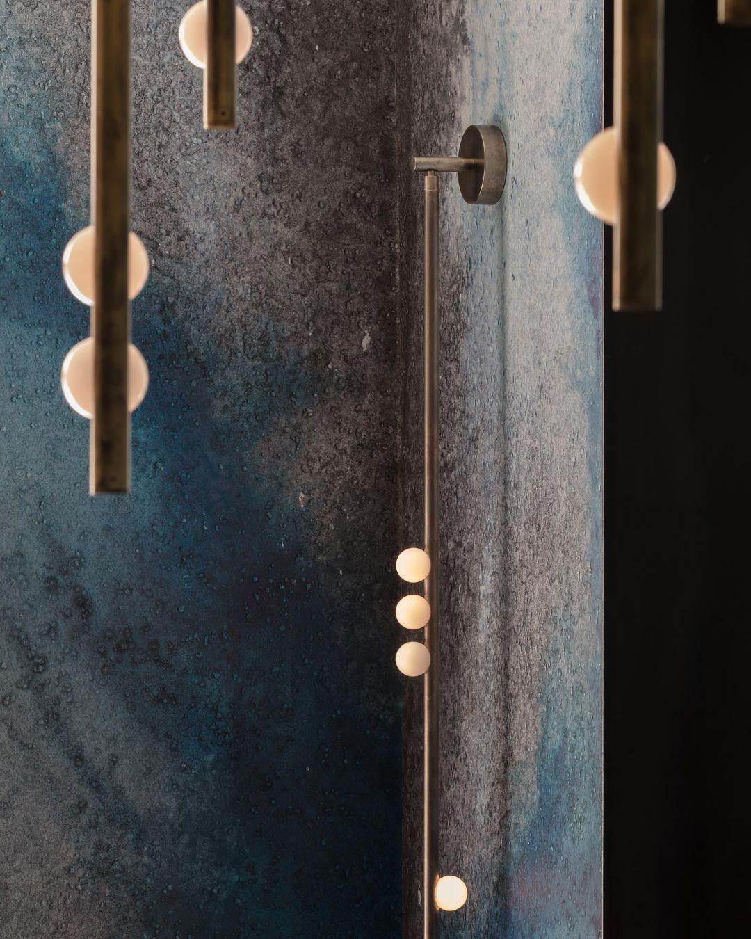 Brass Glass Tube Plug-in Wall Lamp - view 45