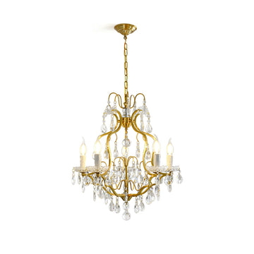 Brass Scrolls Chandelier