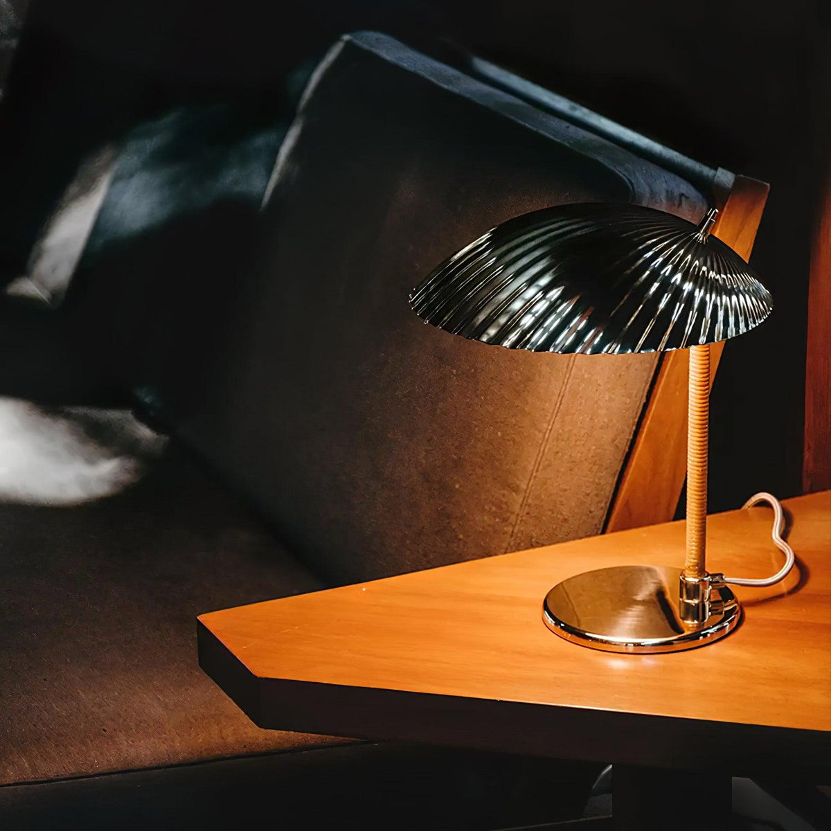 Brass Shell Table Lamp - view 7