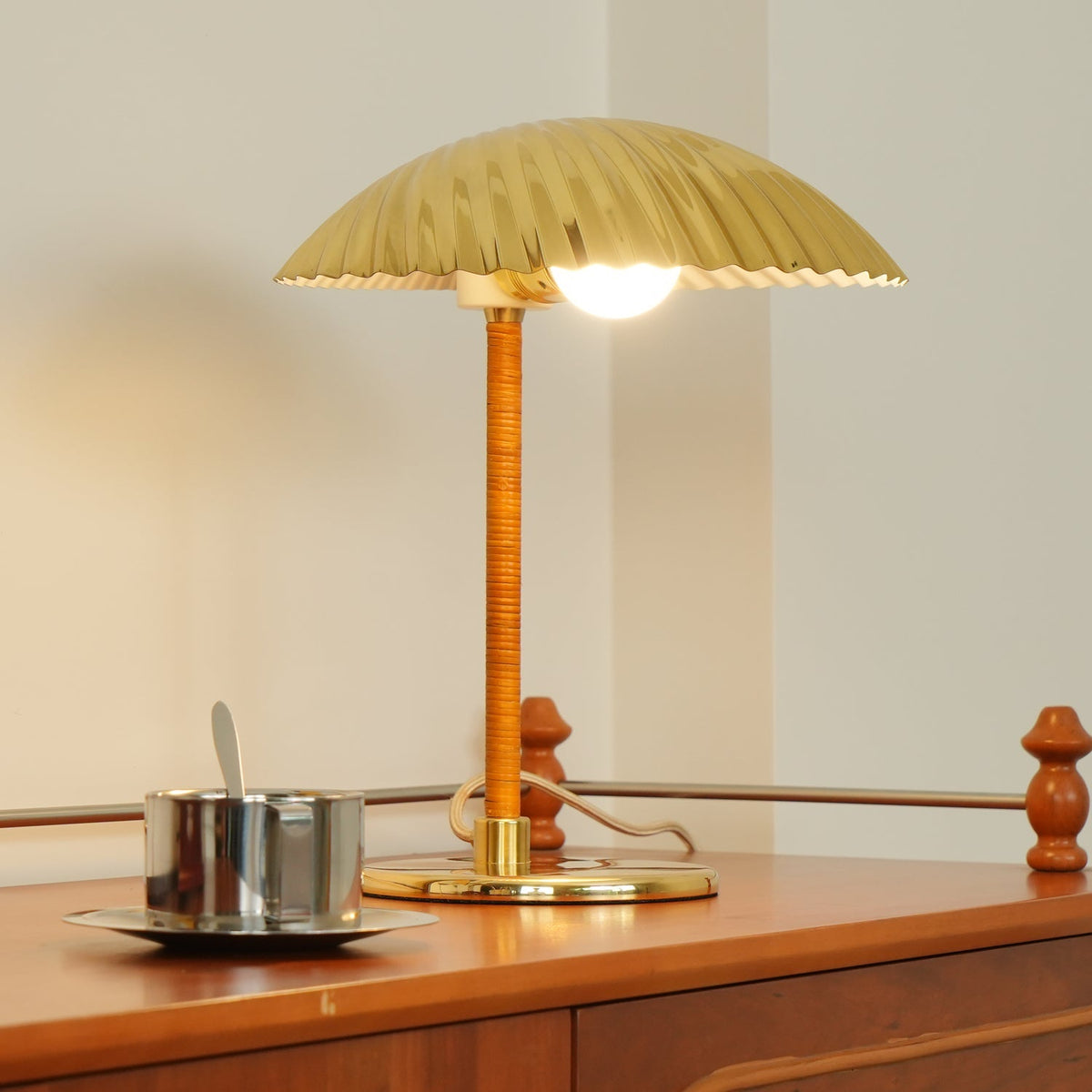 Brass Shell Table Lamp - view 4