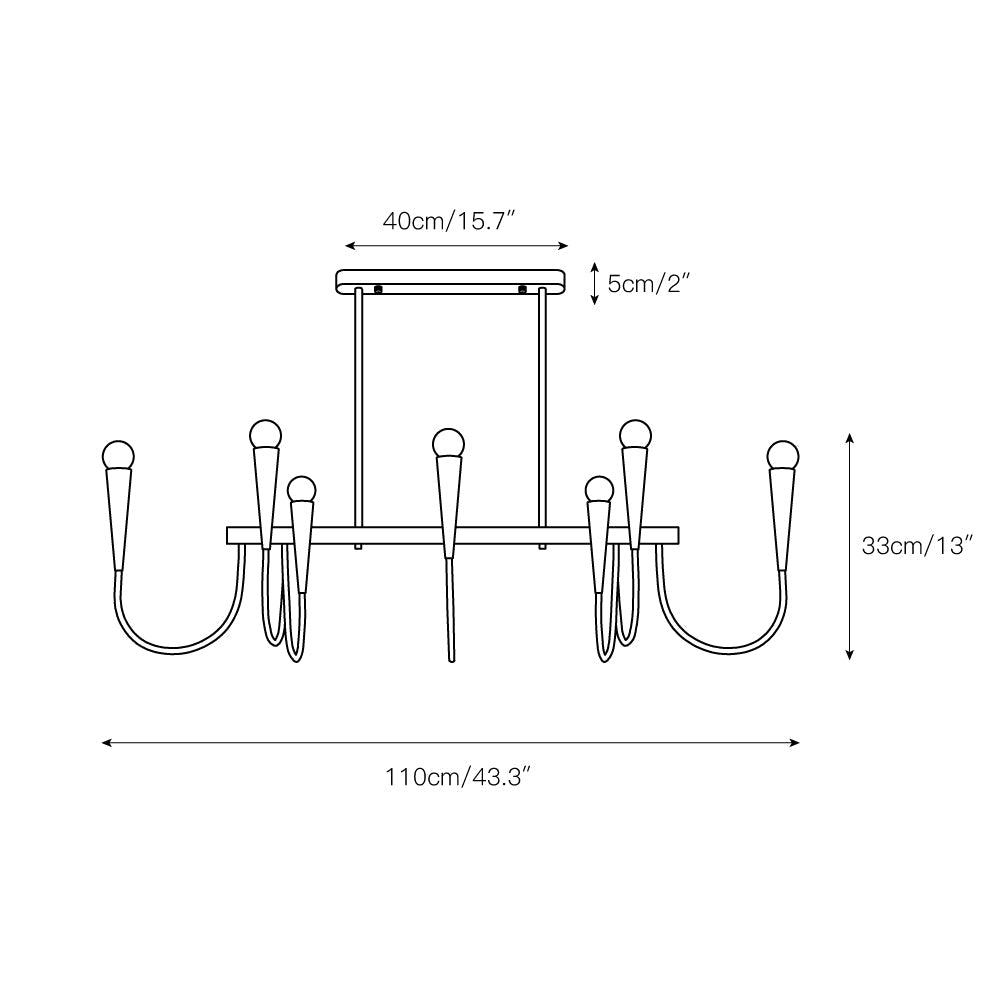 Brianna Linear Chandelier - view 3