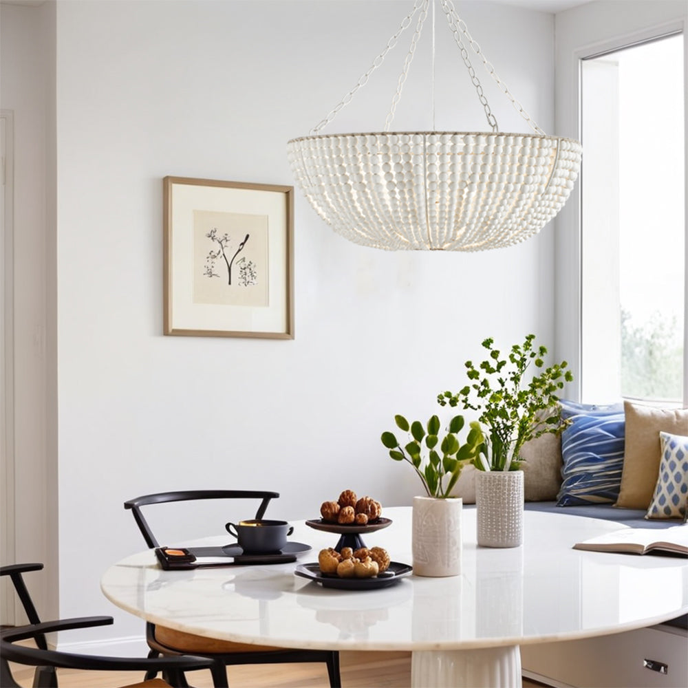 Lana Wood Beaded Chandelier - view 5