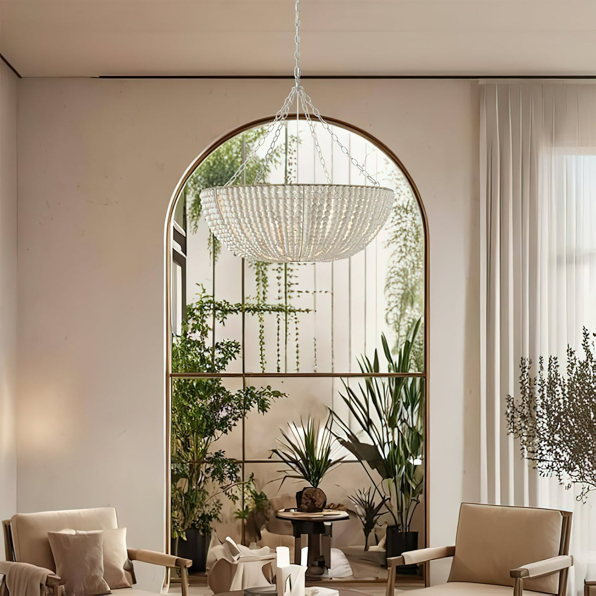 Lana Wood Beaded Chandelier - view 15