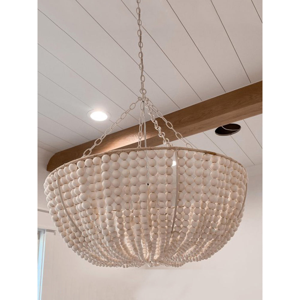 Lana Wood Beaded Chandelier - view 16