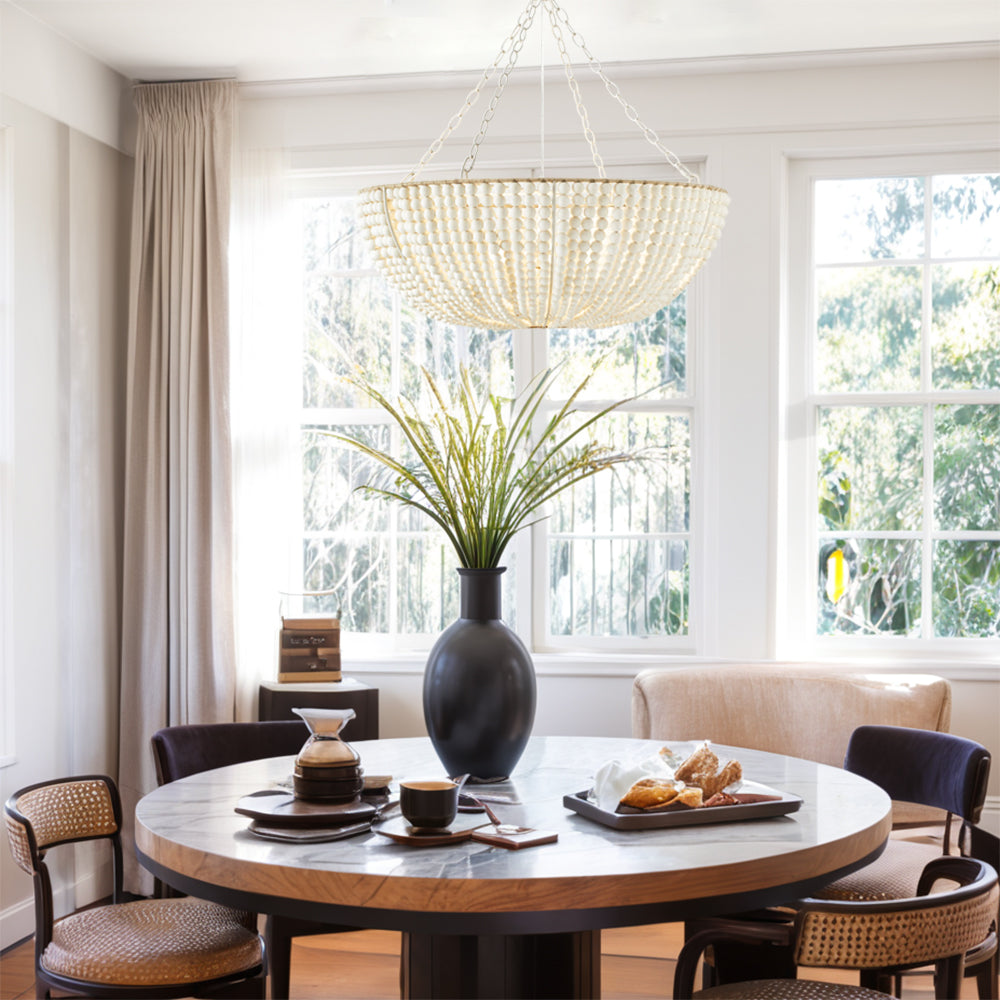 Lana Wood Beaded Chandelier - view 9