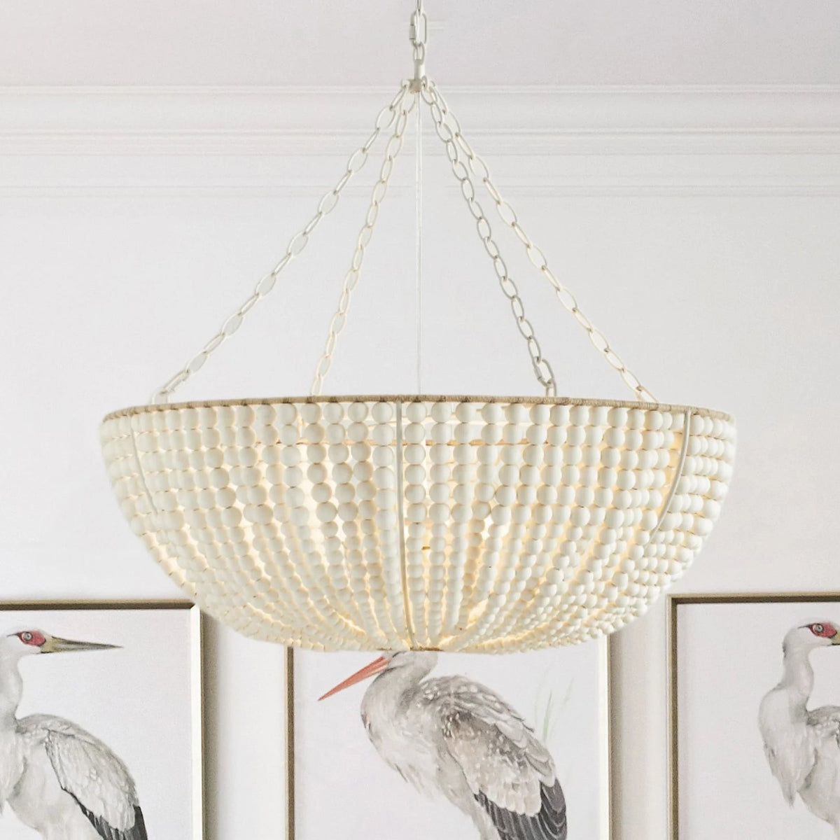 Lana Wood Beaded Chandelier - view 2