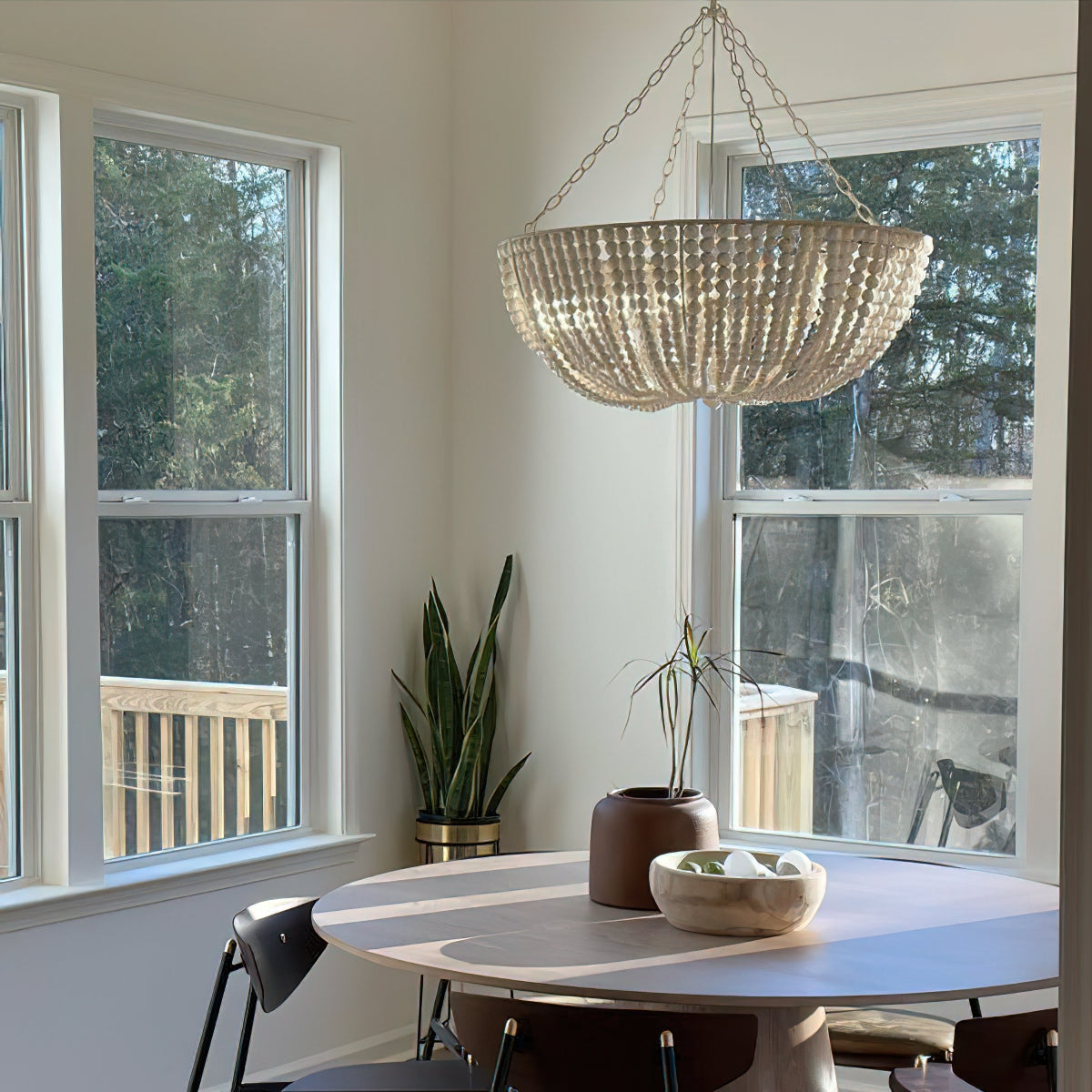 Lana Wood Beaded Chandelier - view 13