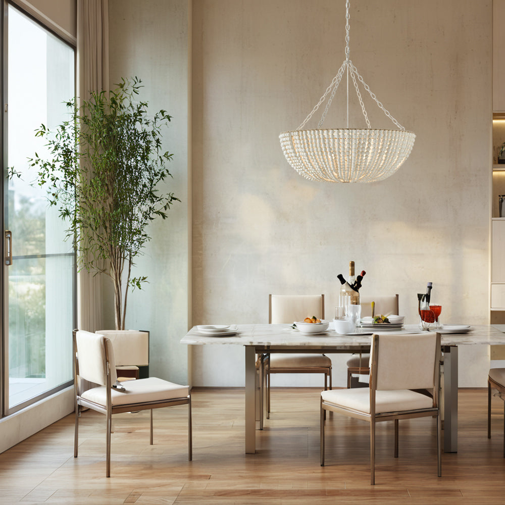 Lana Wood Beaded Chandelier - view 14