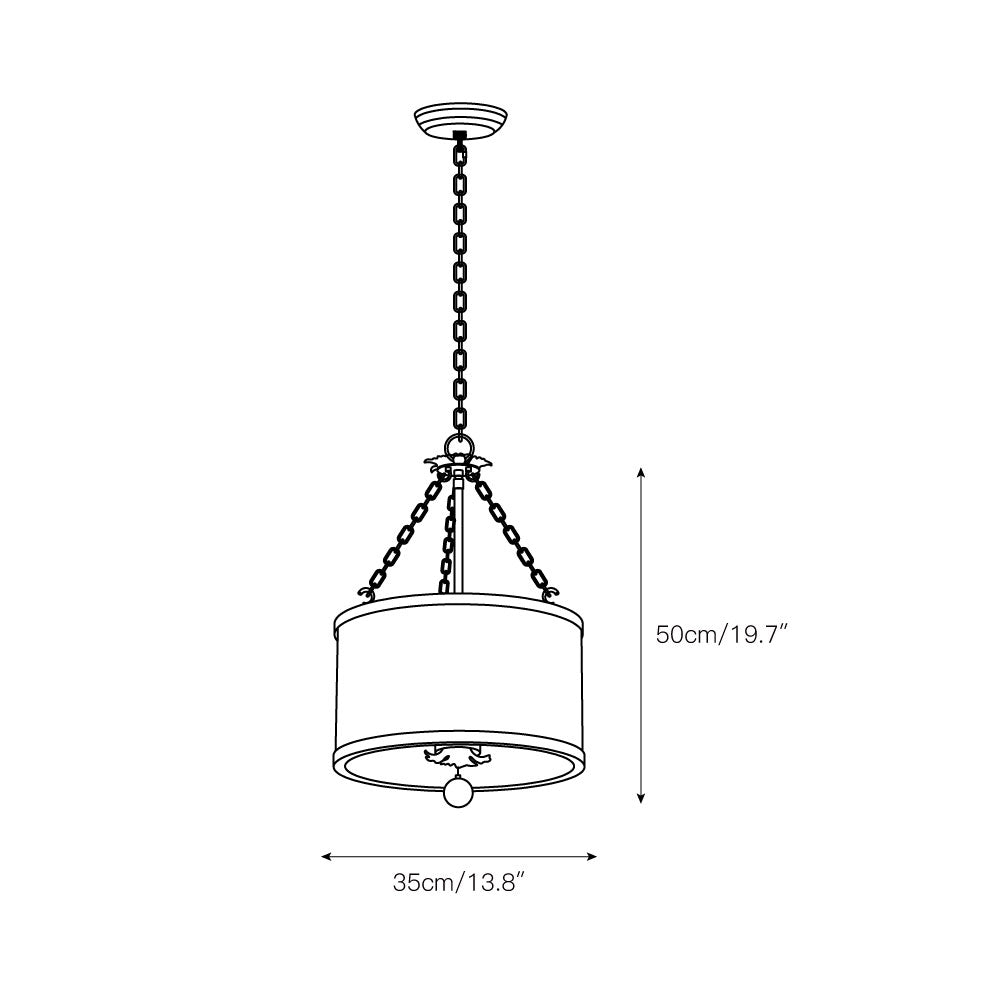 Broche Drum Pendant Lamp - view 3