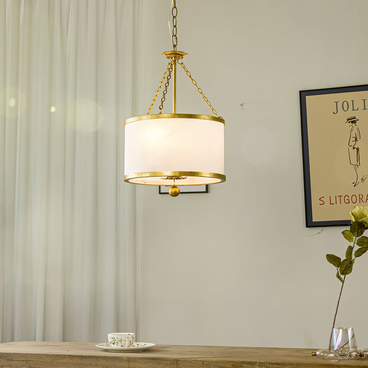 Broche Drum Pendant Lamp - view 2