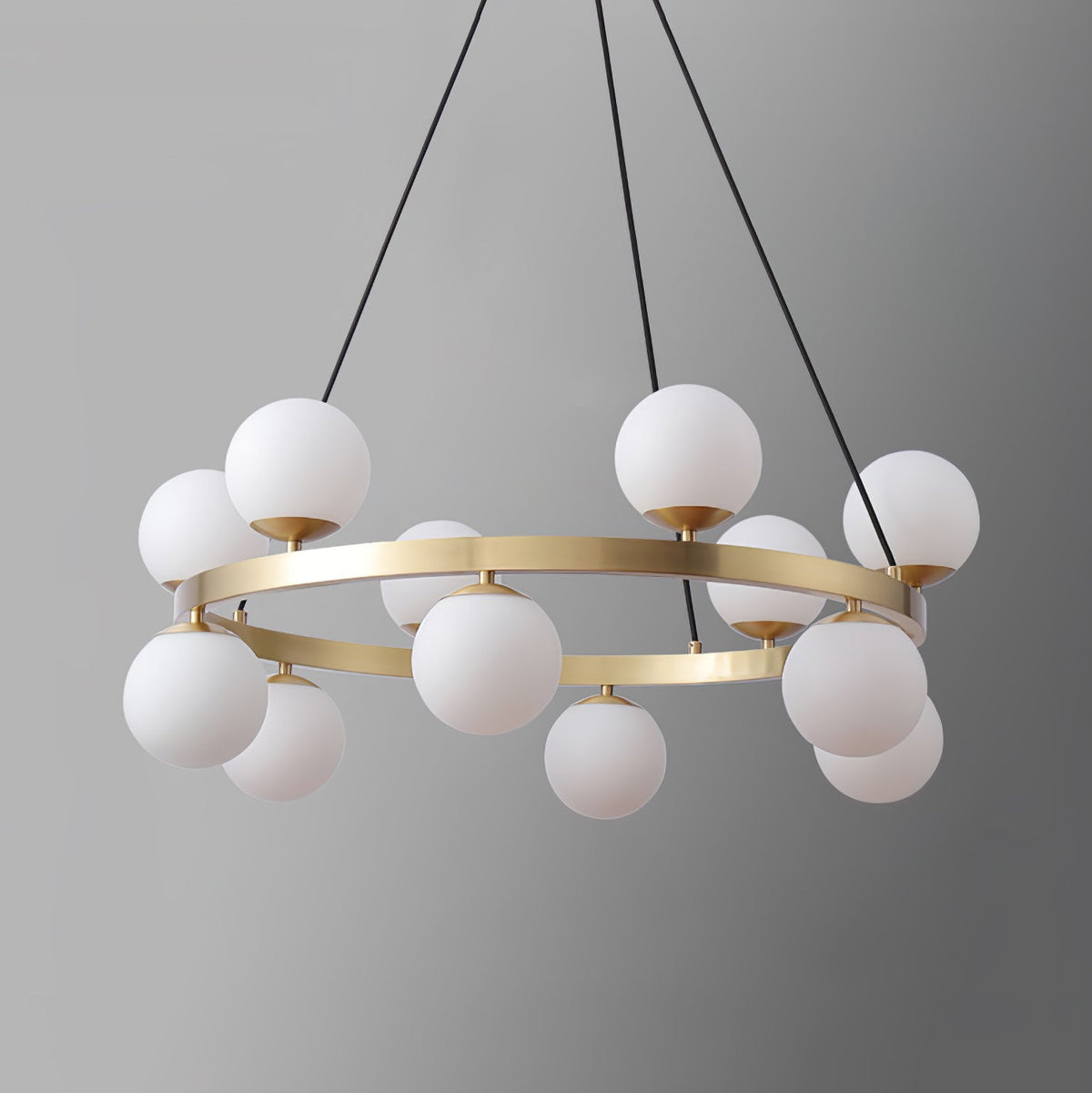Bubbles Brass Ring Chandelier - view 16