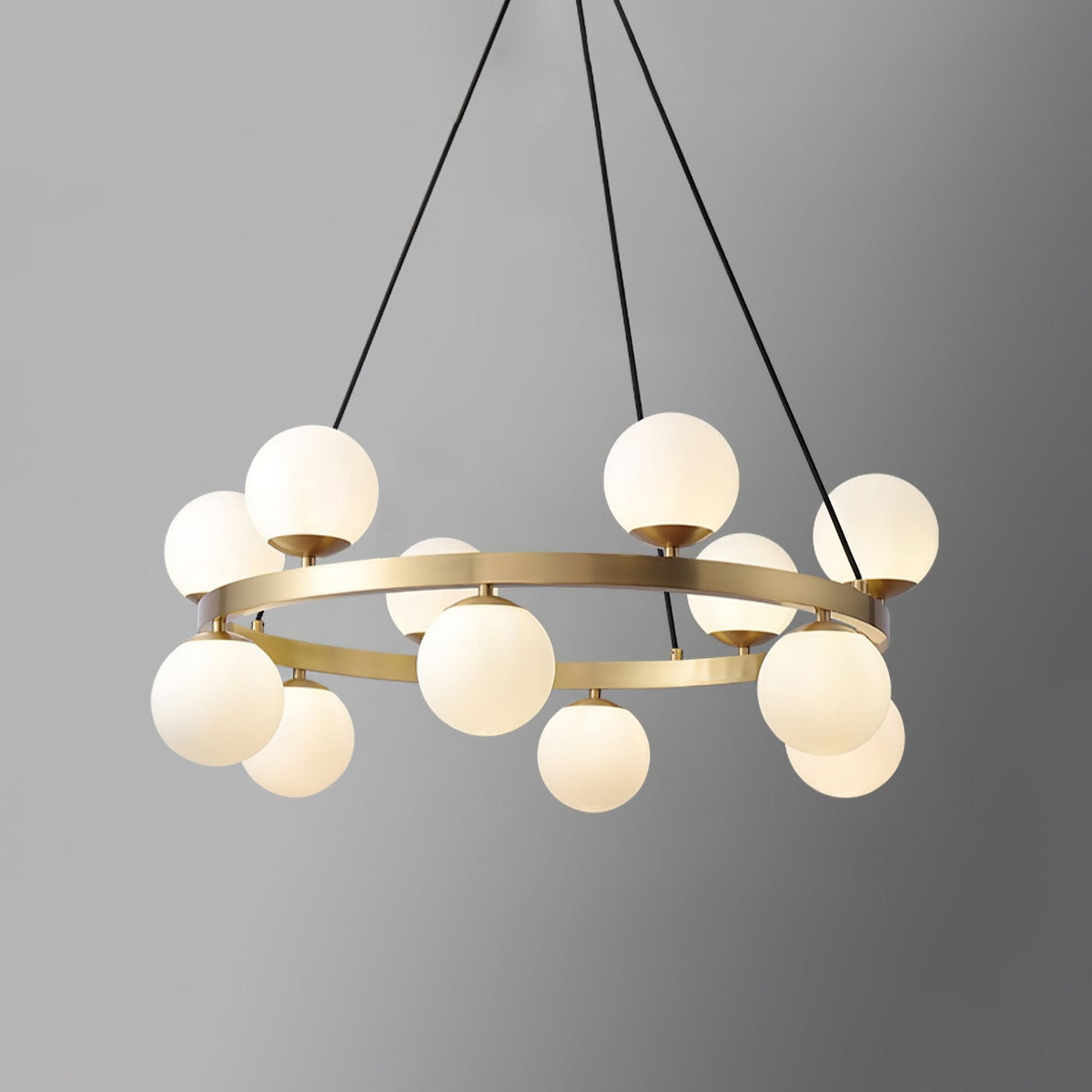 Bubbles Brass Ring Chandelier - view 17