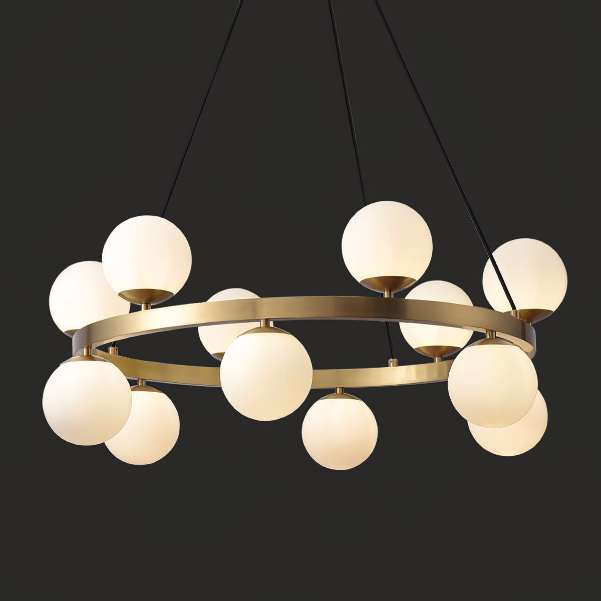 Bubbles Brass Ring Chandelier - view 6