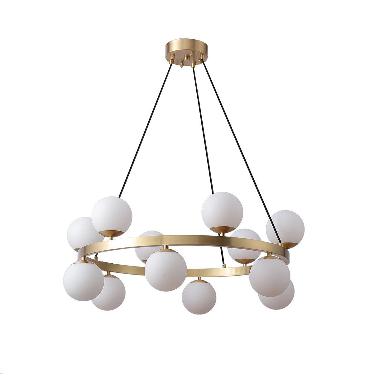 Bubbles Brass Ring Chandelier - view 11