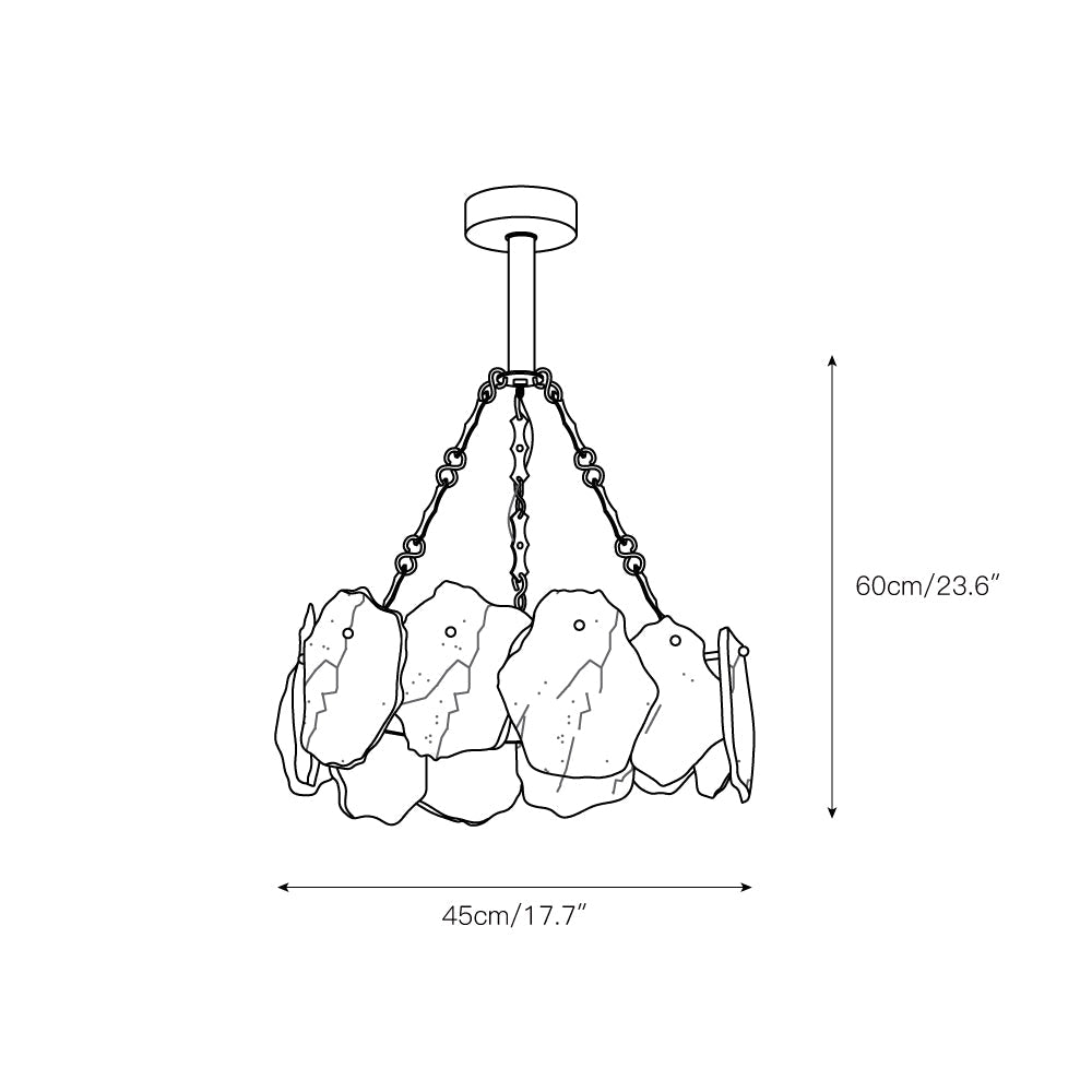 Burton Marble Round Chandelier - view 3