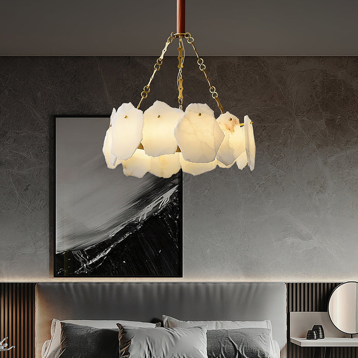 Burton Marble Round Chandelier - view 13