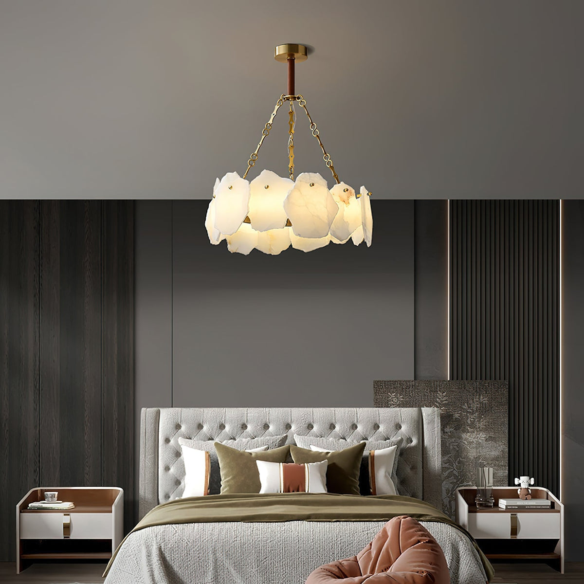 Burton Marble Round Chandelier - view 14