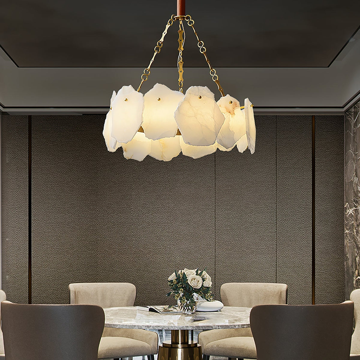 Burton Marble Round Chandelier - view 15