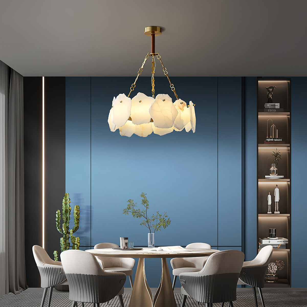 Burton Marble Round Chandelier - view 16
