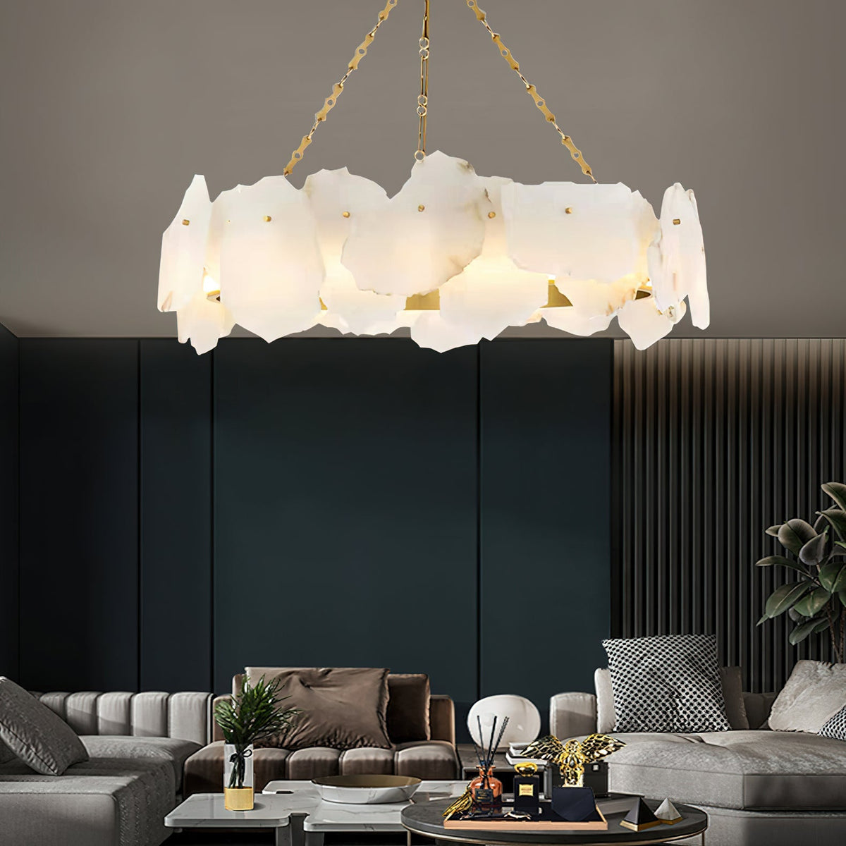Burton Marble Round Chandelier - view 18